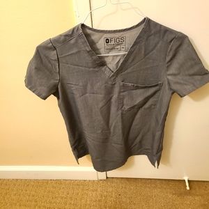 Figs one pocket scrub top size xs graphite gray